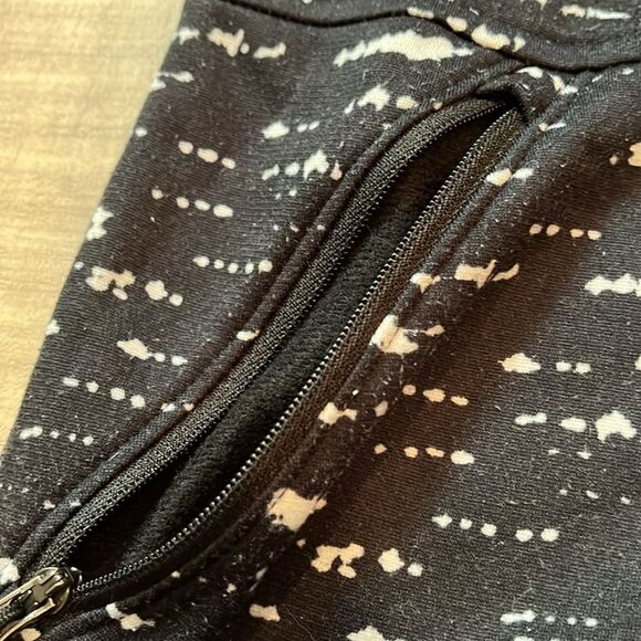 North Face zip hoodie size medium jacket black and white speckled - Picture 6 of 10